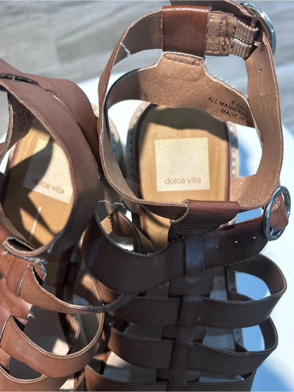 Dolce Vita Brown Multi-Strap Gladiator Sandals